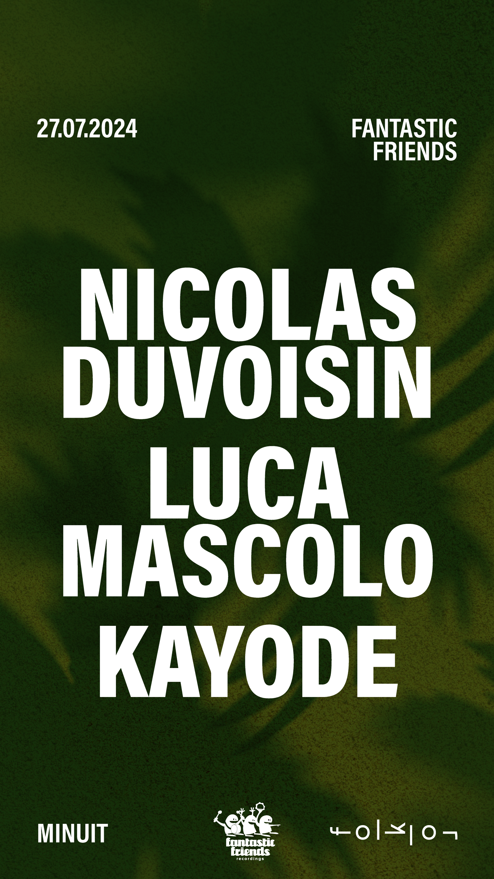 27.07.2024 > FOLKLOR Lausanne W/ Nicolas Duvoisin, Luca Mascolo & Kayode
